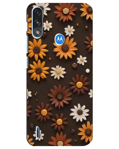 Чехол для Motorola E7 Power с картинкой «Узор из маленьких подсолнухов» Чехол для Motorola E7 Power с картинкой «Узор из маленьких подсолнухов»