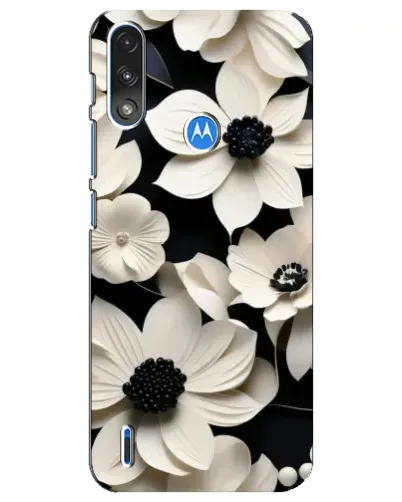 Чехол для Motorola E7 Power с картинкой «Объемные белые цветы» Чехол для Motorola E7 Power с картинкой «Объемные белые цветы»