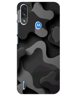 Чохол для Motorola E7 Power з картинкою «Темний абстрактний камуфляж»