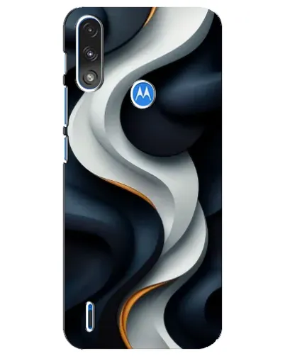 Чохол для Motorola E7 Power з картинкою «Об'ємні чорно-білі стрічки» Чохол для Motorola E7 Power з картинкою «Об'ємні чорно-білі стрічки»