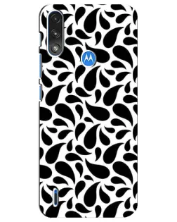 Чохол для Motorola E7 Power з картинкою «Контрастні чорні краплі»