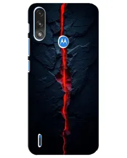 Чохол для Motorola E7 Power з картинкою «Червона лавова тріщина»