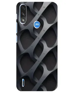 Чохол для Motorola E7 Power з картинкою «Об'ємне сіре плетіння»