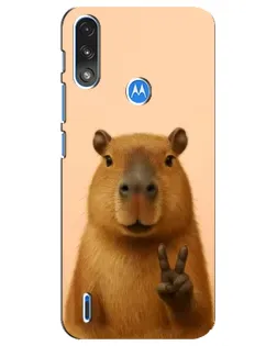 Чохол для Motorola E7 Power з картинкою «Капібара вікторія»