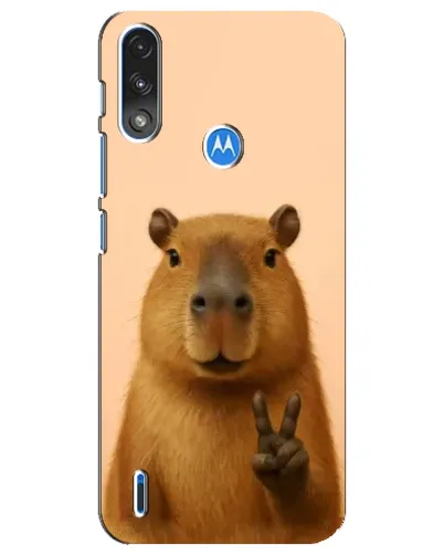 Чохол для Motorola E7 Power з картинкою «Капібара вікторія»