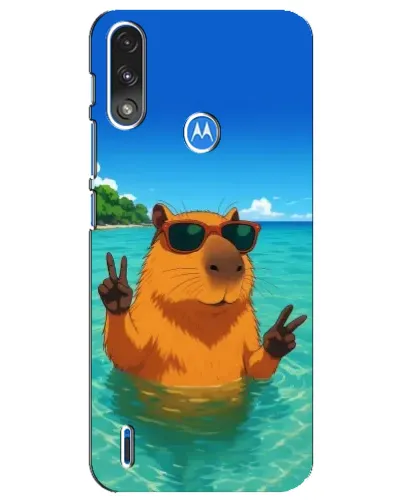 Чохол для Motorola E7 Power з картинкою «Морська капібара»