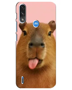 Чохол для Motorola E7 Power з картинкою «Капібара з язиком»