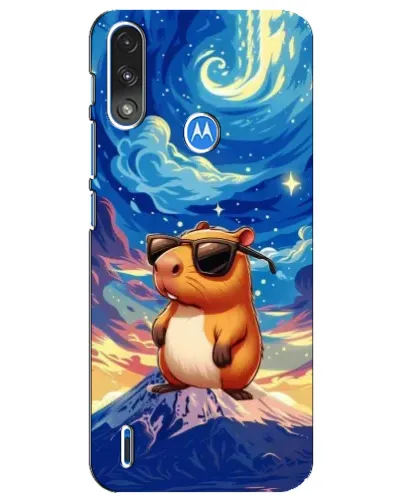 Чохол для Motorola E7 Power з картинкою «Капібара Ван Гога»