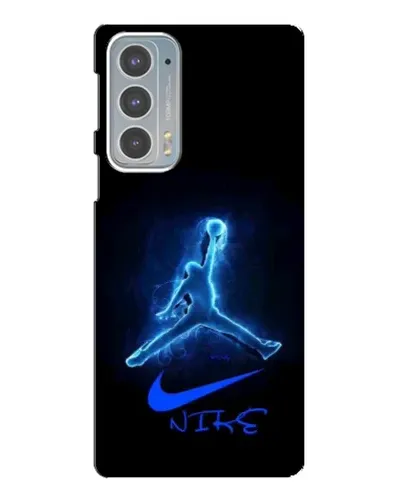 Чехол для Motorola Edge 20 с картинкой «Jordan Neon Blue»