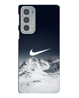 Чехол для Motorola Edge 20 с картинкой «Nike — зимние горы»