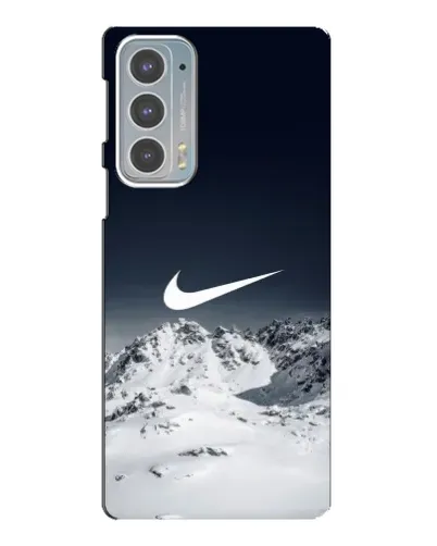Чехол для Motorola Edge 20 с картинкой «Nike — зимние горы»
