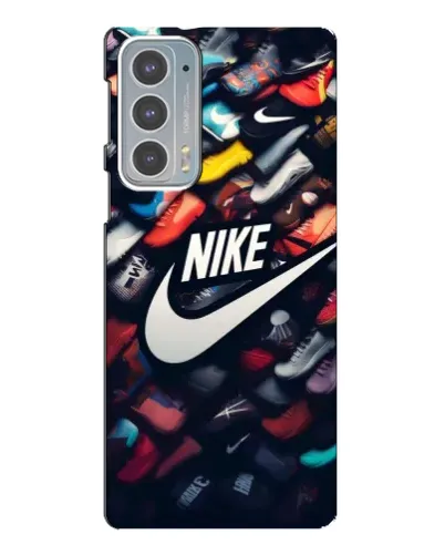 Чехол для Motorola Edge 20 с картинкой «Коллекция кроссовок Nike»