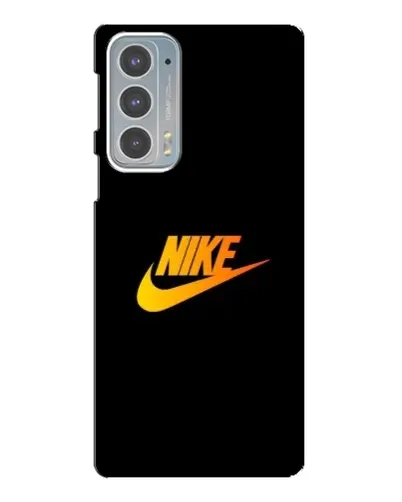 Чехол для Motorola Edge 20 с картинкой «Золотой логотип Nike»