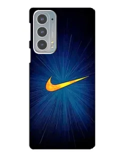 Чехол для Motorola Edge 20 с картинкой «Синий пульс Nike»