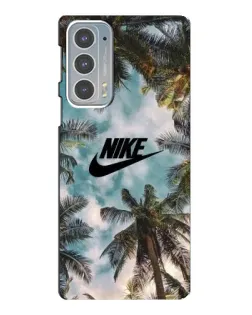 Чехол для Motorola Edge 20 с картинкой «Тропический принт Nike»