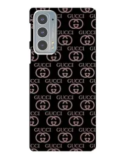 Чехол для Motorola Edge 20 с картинкой «Классическая монограмма Gucci»