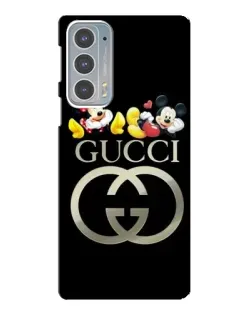 Чехол для Motorola Edge 20 с картинкой «Gucci — герои Disney»