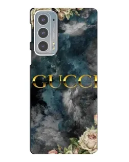 Чехол для Motorola Edge 20 с картинкой «Абстрактные цветы Gucci»