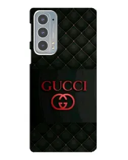 Чехол для Motorola Edge 20 с картинкой «Gucci — стеганый черный»