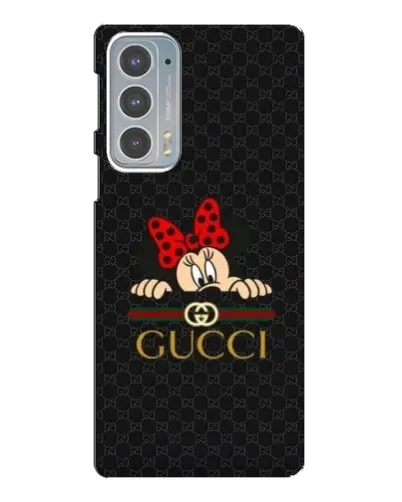 Чехол для Motorola Edge 20 с картинкой «Минни Маус Gucci — черный»