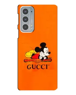 Чохол для Motorola Edge 20 з картинкою «Міккі Маус Gucci — помаранч»