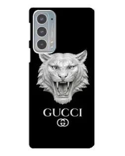 Чохол для Motorola Edge 20 з картинкою «Gucci — срібний лев»