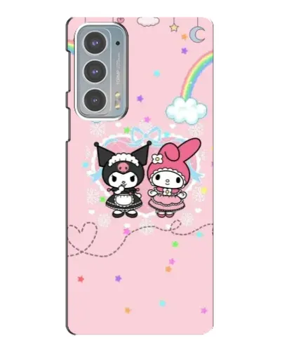 Чехол для Motorola Edge 20 с картинкой «My Melody и Kuromi»