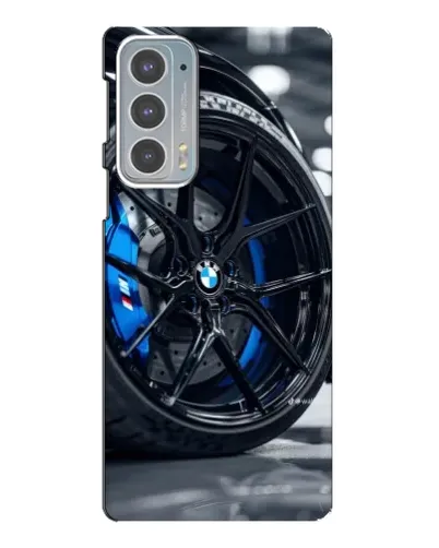 Чехол для Motorola Edge 20 с картинкой «Колесо BMW вблизи»