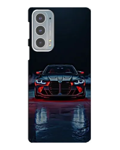 Чехол для Motorola Edge 20 с картинкой «BMW на мокрой дороге»