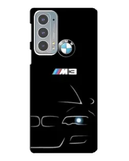 Чехол для Motorola Edge 20 с картинкой «Минималистичный принт BMW M3»