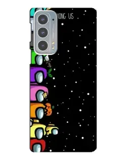 Чехол для Motorola Edge 20 с картинкой «Команда Among Us»