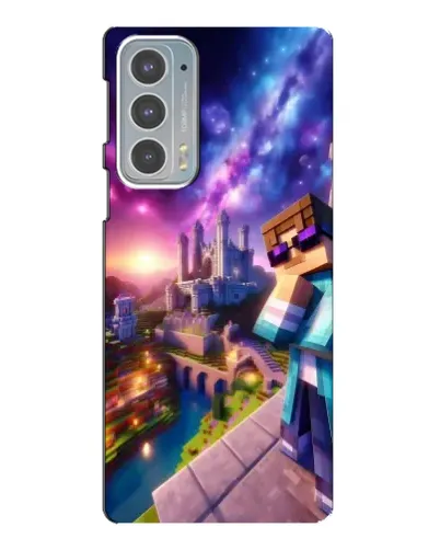 Чехол для Motorola Edge 20 с картинкой «Стив и космос»
