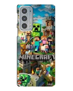 Чехол для Motorola Edge 20 с картинкой «Замок Minecraft»