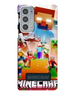 Чехол для Motorola Edge 20 с картинкой «Minecraft герои игры»