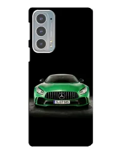 Чехол для Motorola Edge 20 с картинкой «Mercedes — неоновый лого»