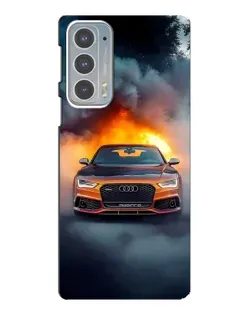Чехол для Motorola Edge 20 с картинкой «Audi в огненном дыму» Чехол для Motorola Edge 20 с картинкой «Audi в огненном дыму»