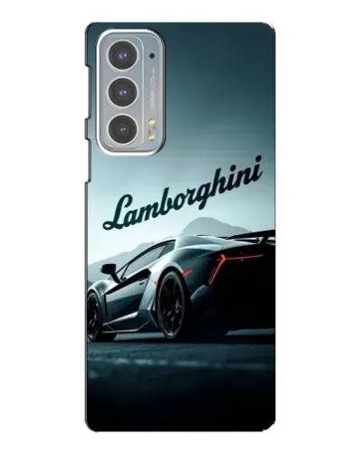 Чехол для Motorola Edge 20 с картинкой «Классическая надпись Lamborghini»