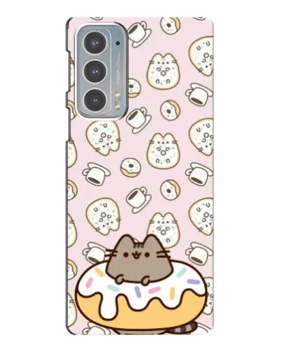 Чехол для Motorola Edge 20 с картинкой «Пушин на пончике»