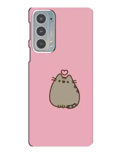 Чехол для Motorola Edge 20 с картинкой «Pusheen сердце»