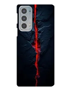 Чехол для Motorola Edge 20 с картинкой «Kрасная лавовая трещина»