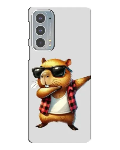 Чехол для Motorola Edge 20 с картинкой «Капибара рэпер даб»