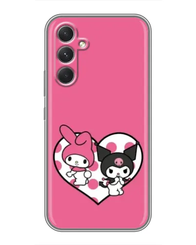 Чехол для Motorola Edge 30 Pro с картинкой «Kuromi и My Melody»