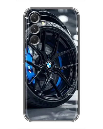Чехол для Motorola Edge 30 Pro с картинкой «Колесо BMW вблизи»