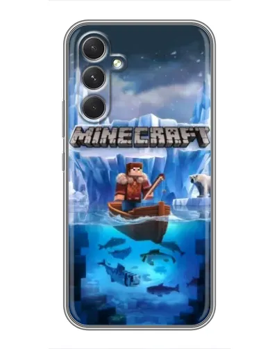 Чехол для Motorola Edge 30 Pro с картинкой «Minecraft ледяной мир» Чехол для Motorola Edge 30 Pro с картинкой «Minecraft ледяной мир»