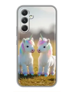 Чехол для Motorola Edge 30 Pro с картинкой «Пара единорогов» Чехол для Motorola Edge 30 Pro с картинкой «Пара единорогов»