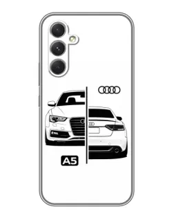 Чехол для Motorola Edge 30 Pro с картинкой «Audi — контрастный дизайн»