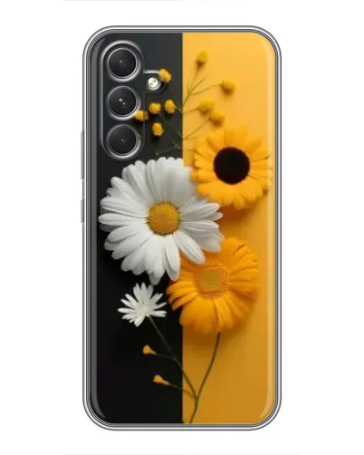Чехол для Motorola Edge 30 Pro с картинкой «Подсолнух и ромашка»