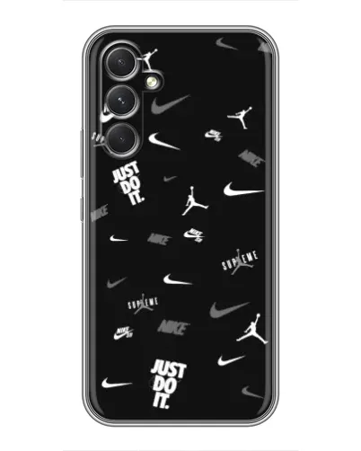 Чехол для Motorola Edge 30 с картинкой «Nike Black Pattern» Чехол для Motorola Edge 30 с картинкой «Nike Black Pattern»
