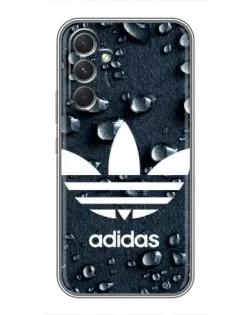 Чехол для Motorola Edge 30 с картинкой «Adidas Trefoil Blue»