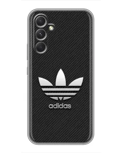Чехол для Motorola Edge 30 с картинкой «Adidas Карбоновая текстура»